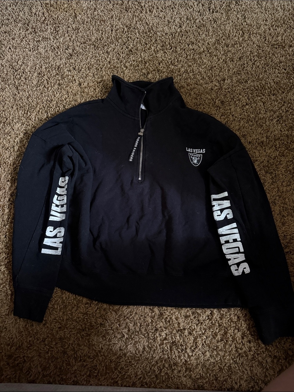 Las Vegas Black Quarter-Zip Pullover Sweater